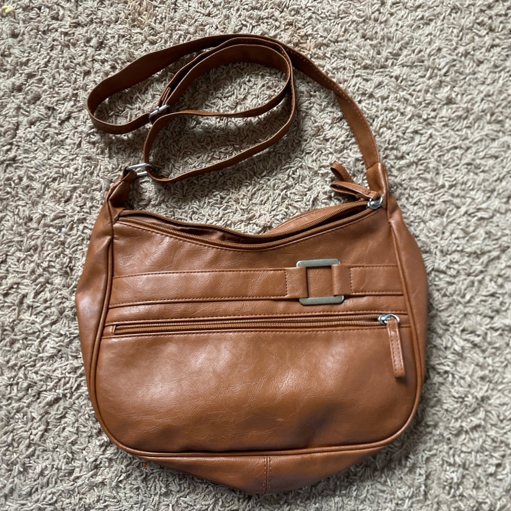 Brown Leather Shoulder Bag